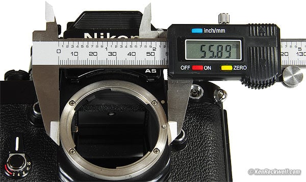 Nikon F2AS Lens Mounting Flange Diameter