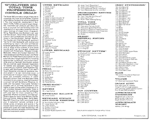 Wurlitzer 950 Sales Flyer