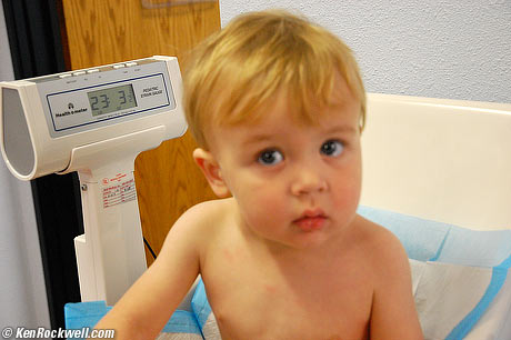 Baby Ryan on scale