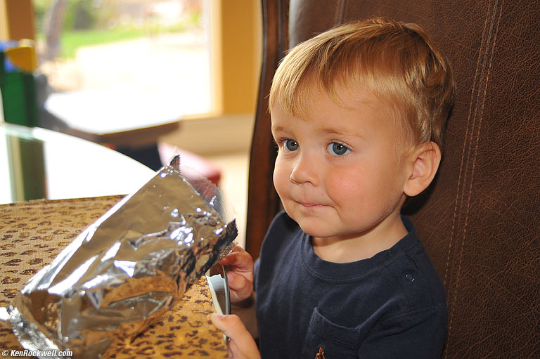 Ryan eating Lunch