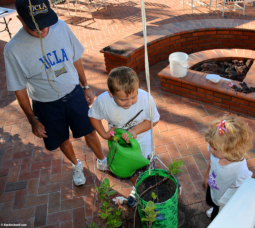 Ryan and Katie help out Pops with his Topsy Turvy Tomato planter.