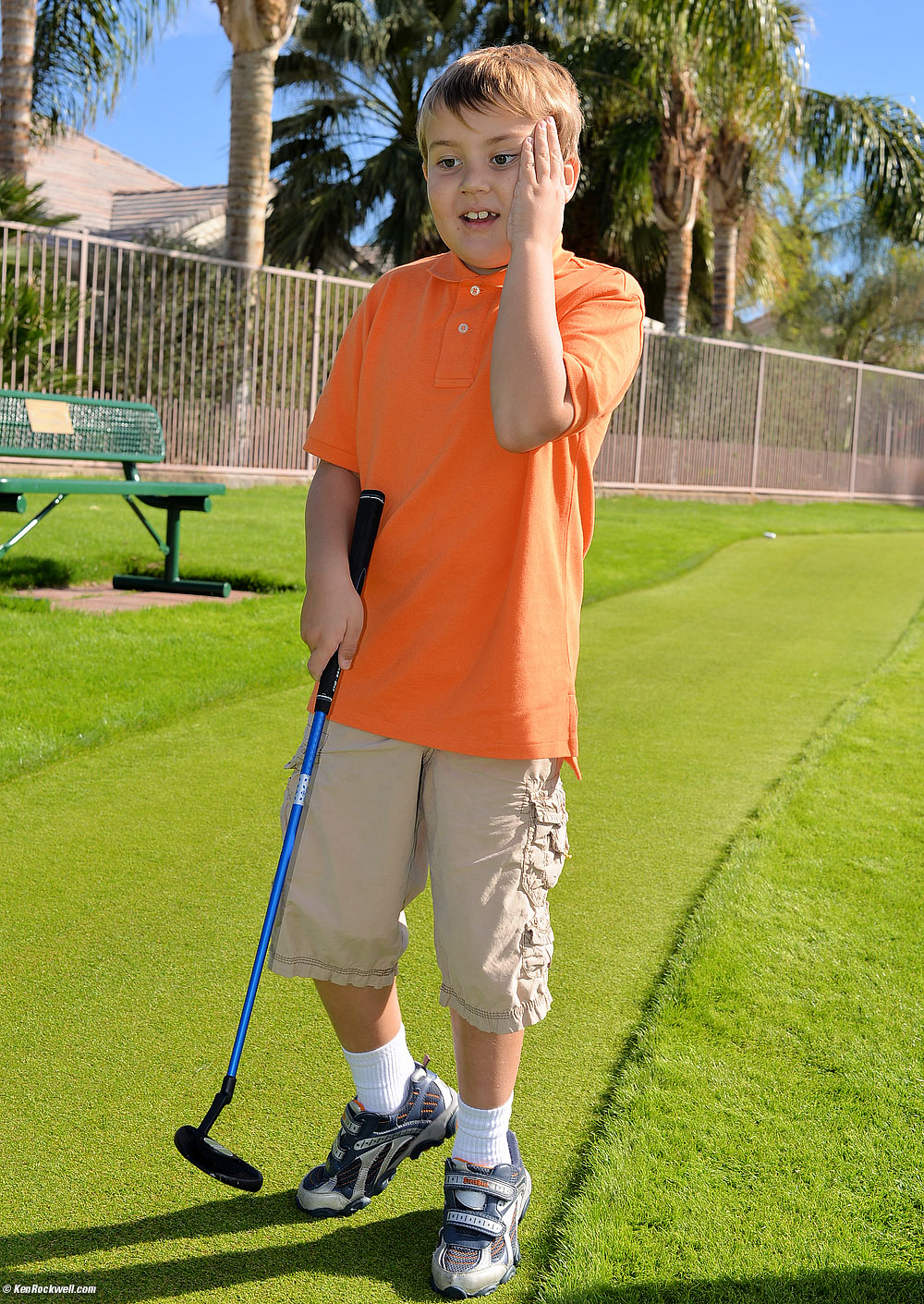 Ryan putting in Palm Desert