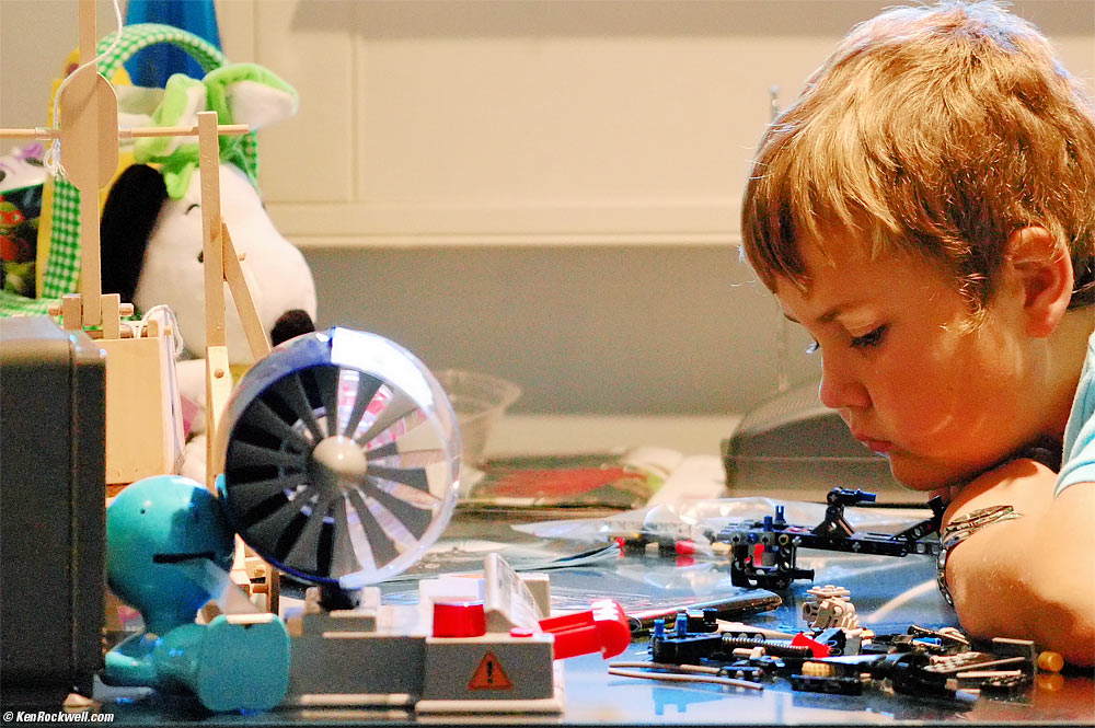 Ryan making Legos