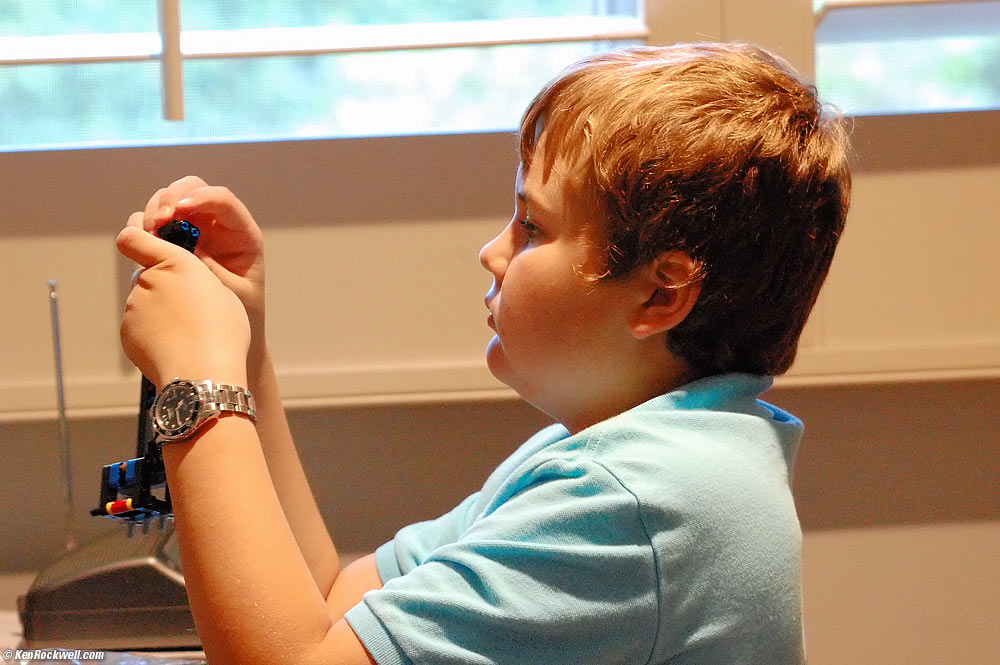 Ryan making Legos