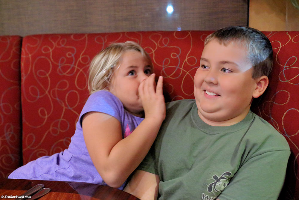 Katie and Ryan giggling