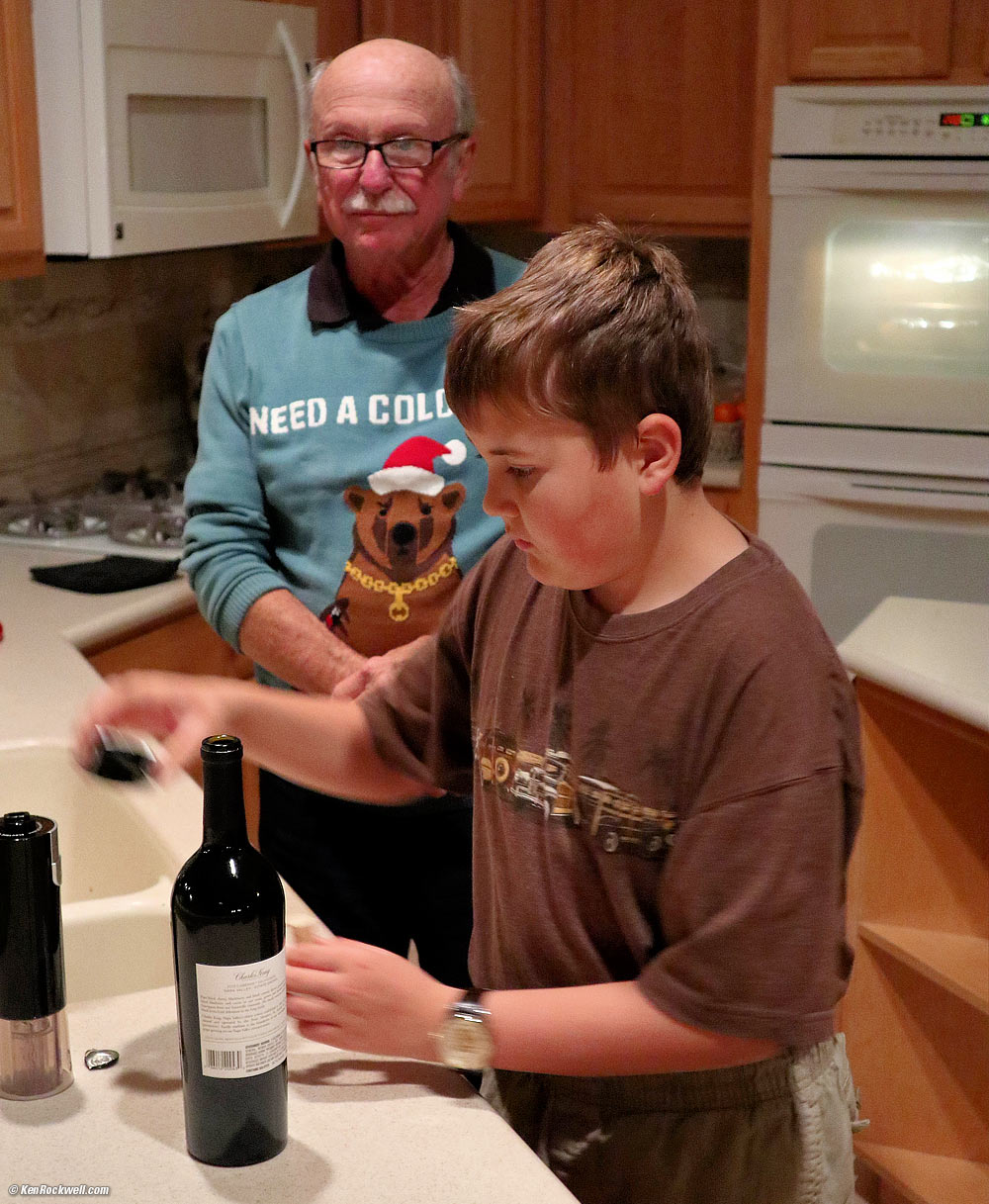 RYan serves wine