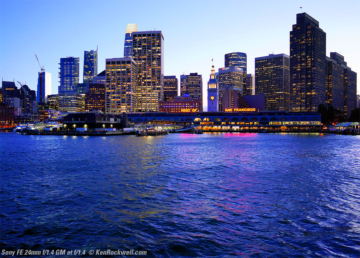 San Francisco Skyline at Dusk as Seen from San Francisco Bay