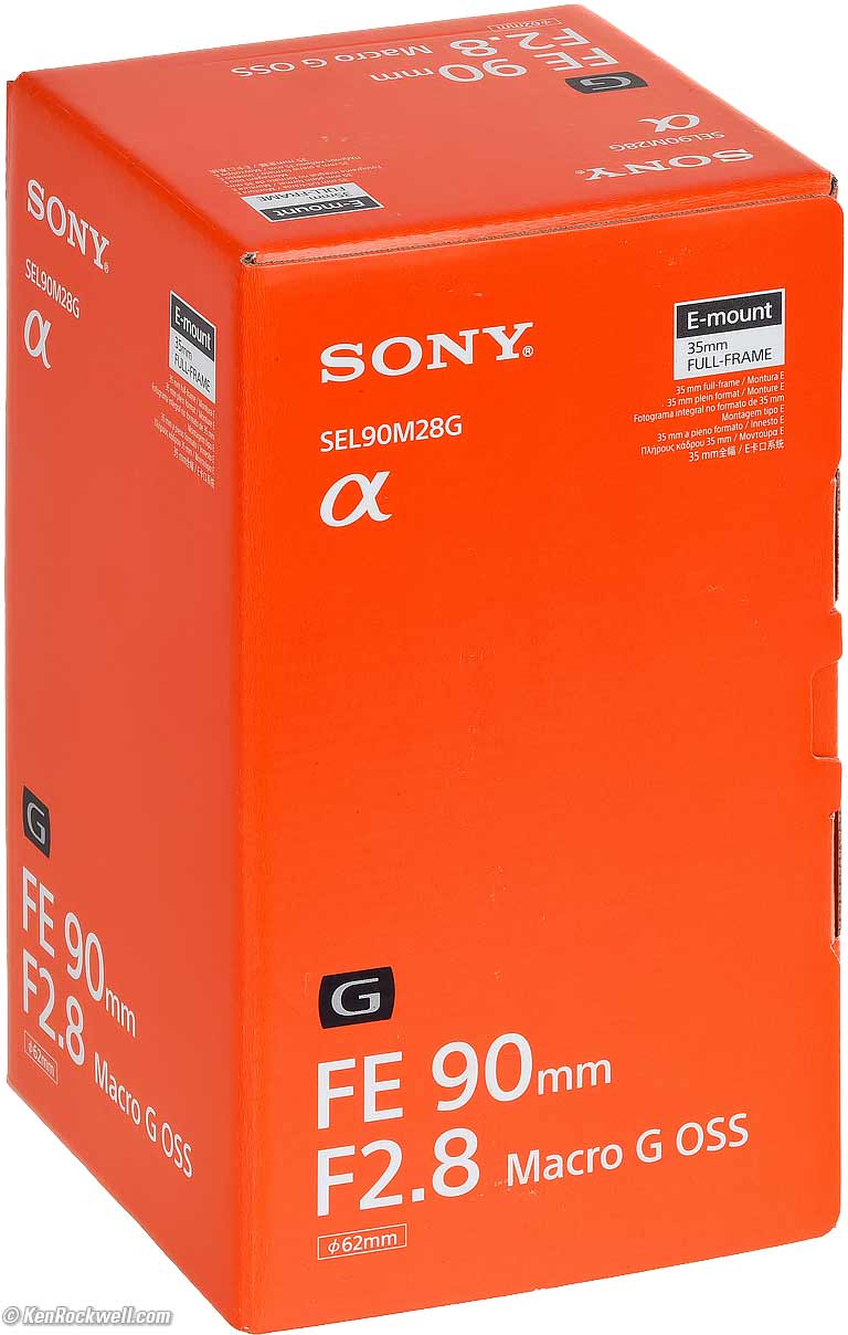 Objetivo EVIL  Sony FE 90mm, f/2.8 Macro G OSS