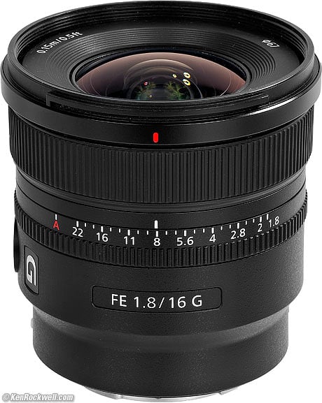 Sony FE 16mm f/1.8 G
