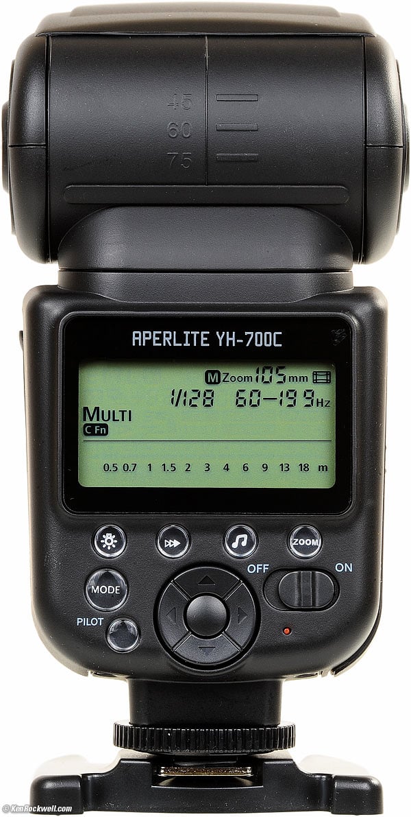 Aperlite Wireless Electronic Flash YH-700C Canon E-TTL LCD Screen 