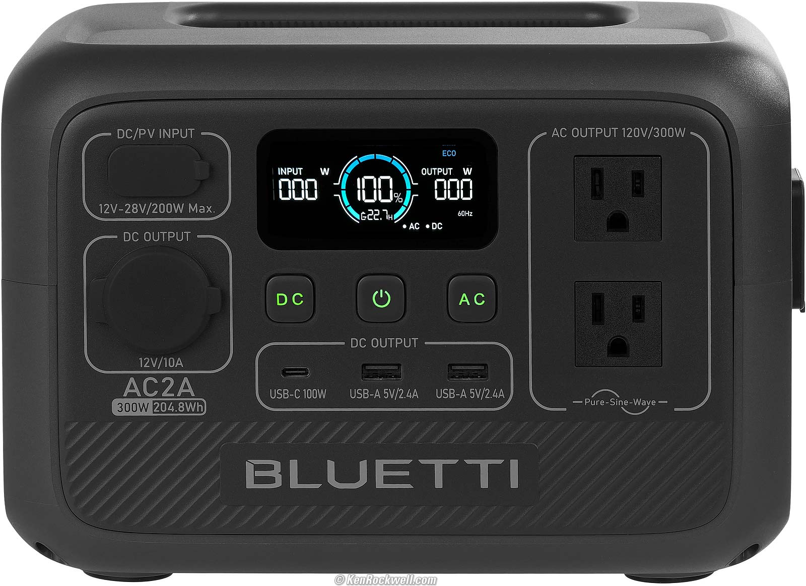 Bluetti AC2A 300 W, 205 Wh Power Station Review by Ken Rockwell