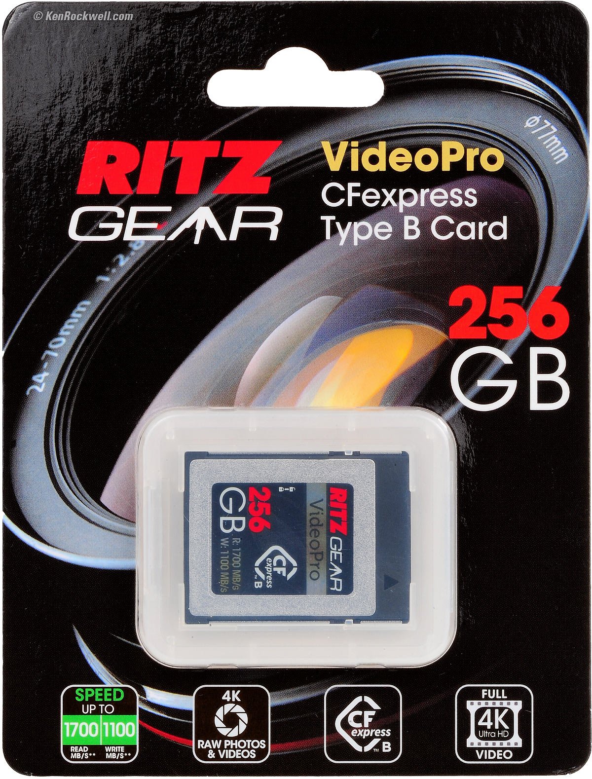 2 X 128GB 1550/550 Read/Write RITZ GEAR CFExpress Card Type B