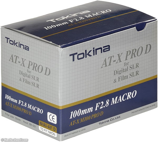 Box, Tokina 100mm f/2.8 AF