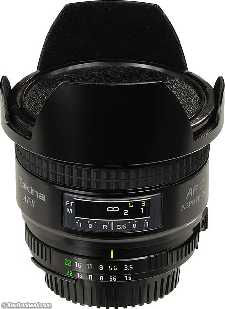 Capped Tokina 17mm lens