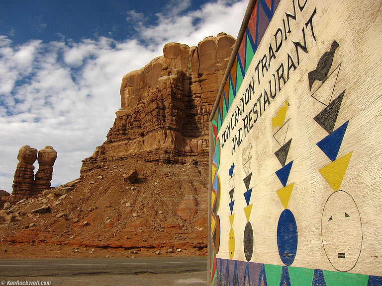 Cow Canyon Trading Post, Twin Rocks, Utah, 2:06 PM.
