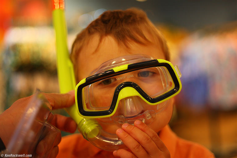 Ryan snorkle shopping, Kihei, Maui. 9:57 AM.
