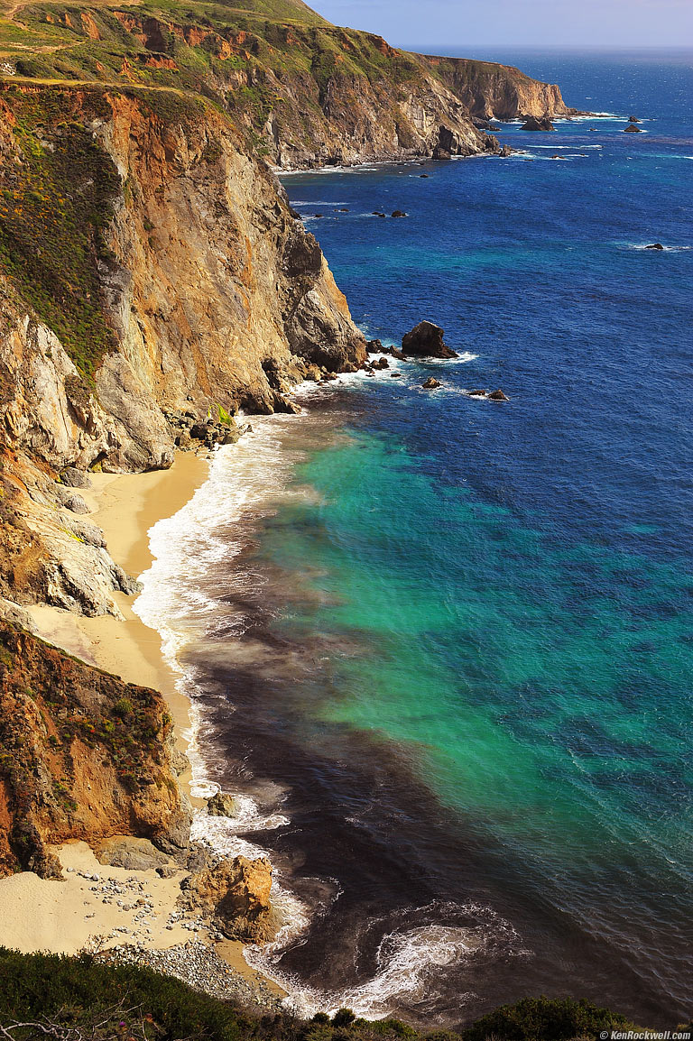 Big Sur by Bixby Bridge, California, 4:17 PM.