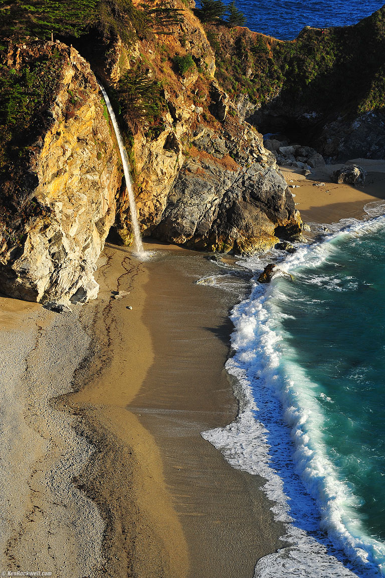 McWay Falls, Big Sur, California, 7:10 PM.