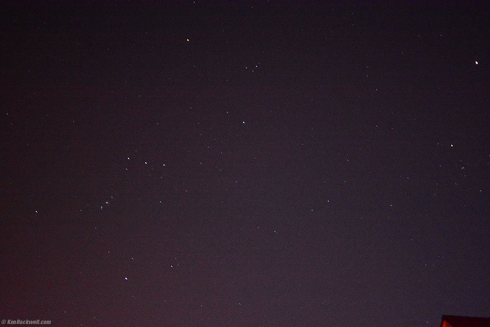 The constellation Orion as seen from San Luis Obispo