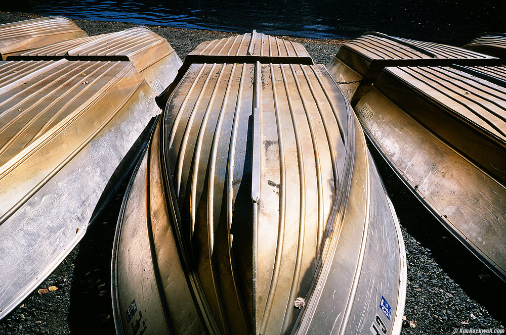 Overturned Boats at June Lake in Sunshine