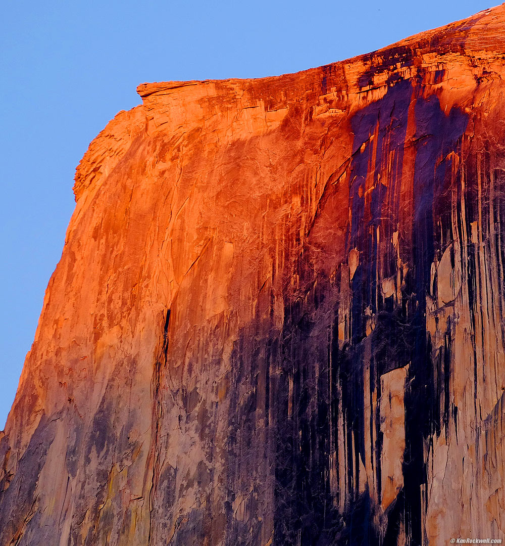 Last Light on Half Dome as Seen from Stoneman Meadow, Yosemite Valley