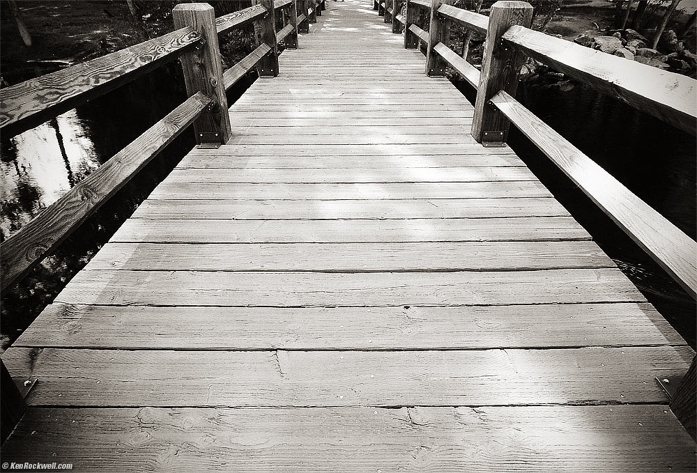 The Swinging Bridge Across The Merced, Yosemite Valley