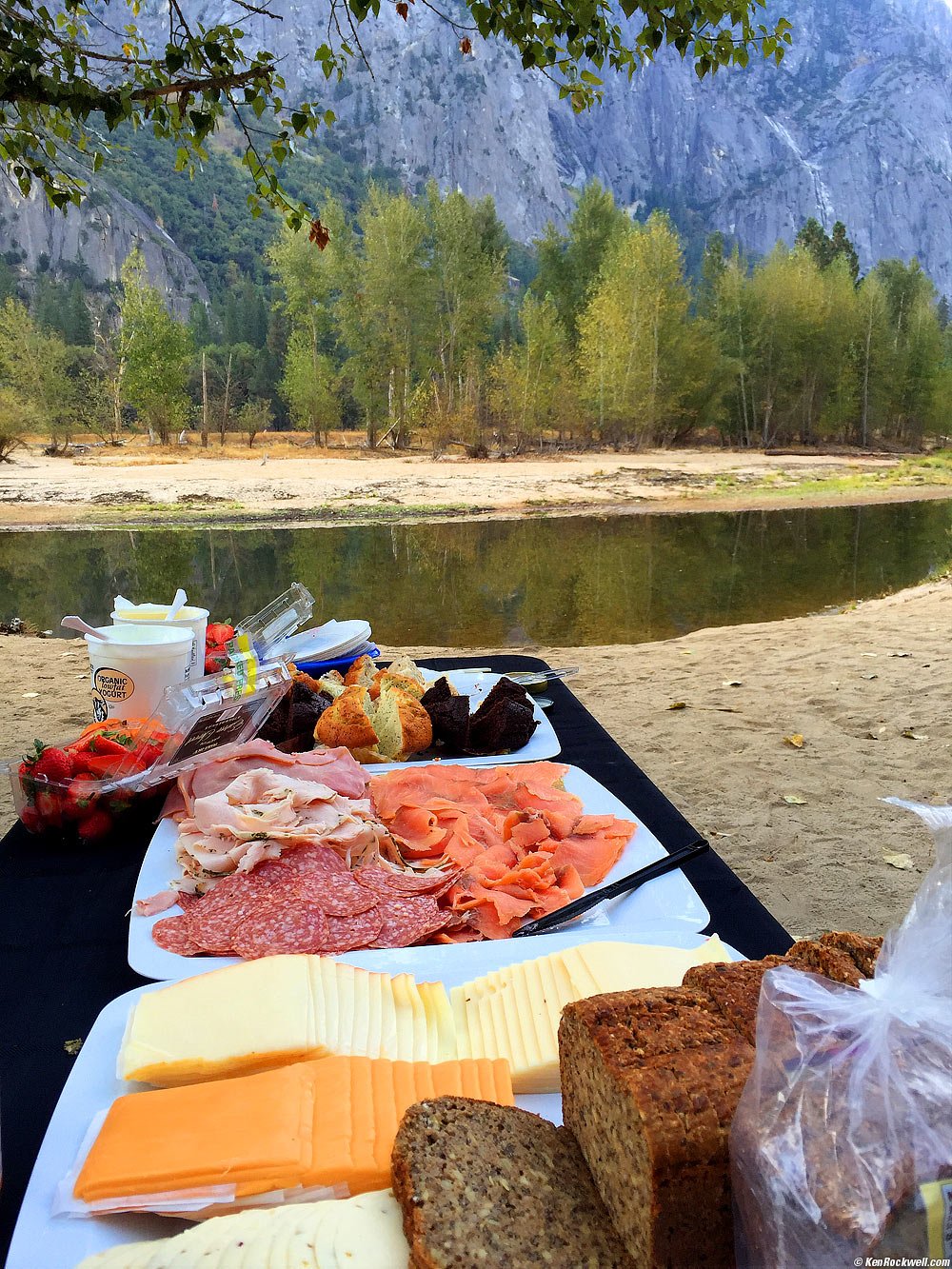 Breakfast along the Banks of the Merced River, Yosemite Valley
