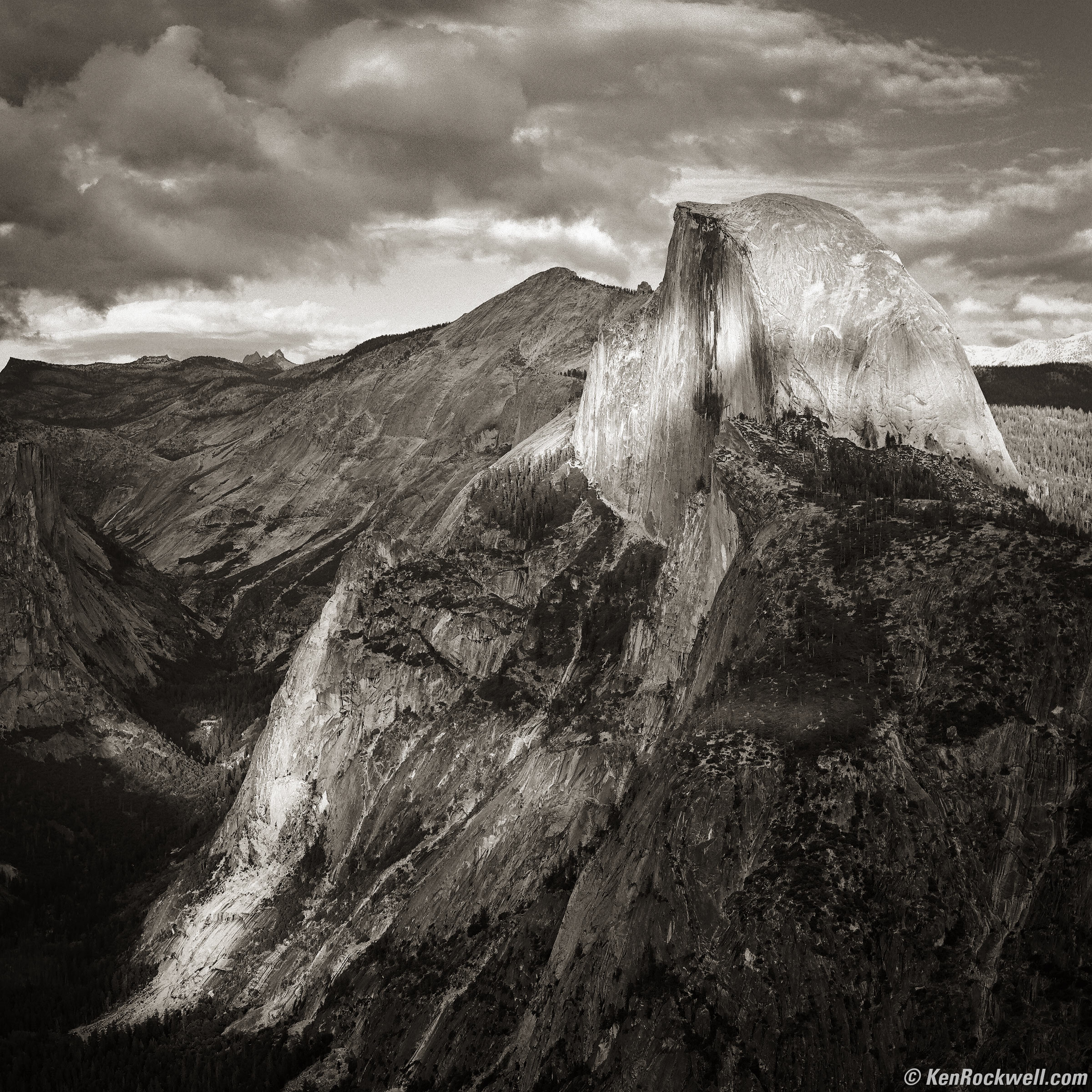 The Half Dome as seen from Glacier Point, Yosemite National Park