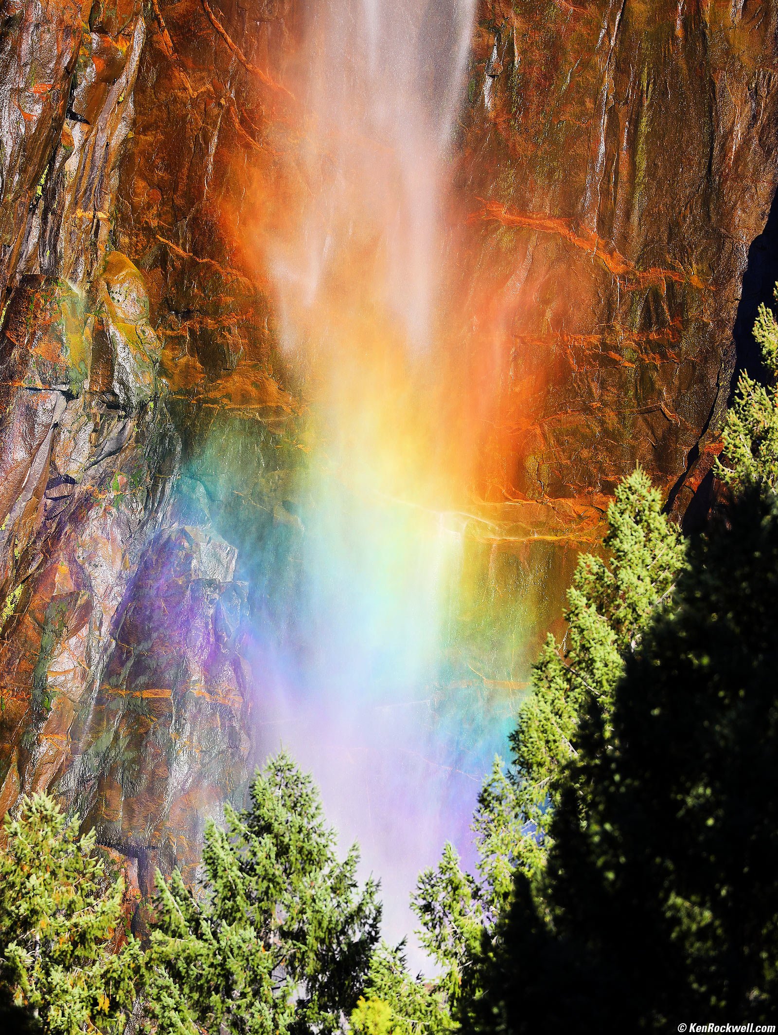 Rainbow in Bridal Veil Falls, Yosemite Valley
