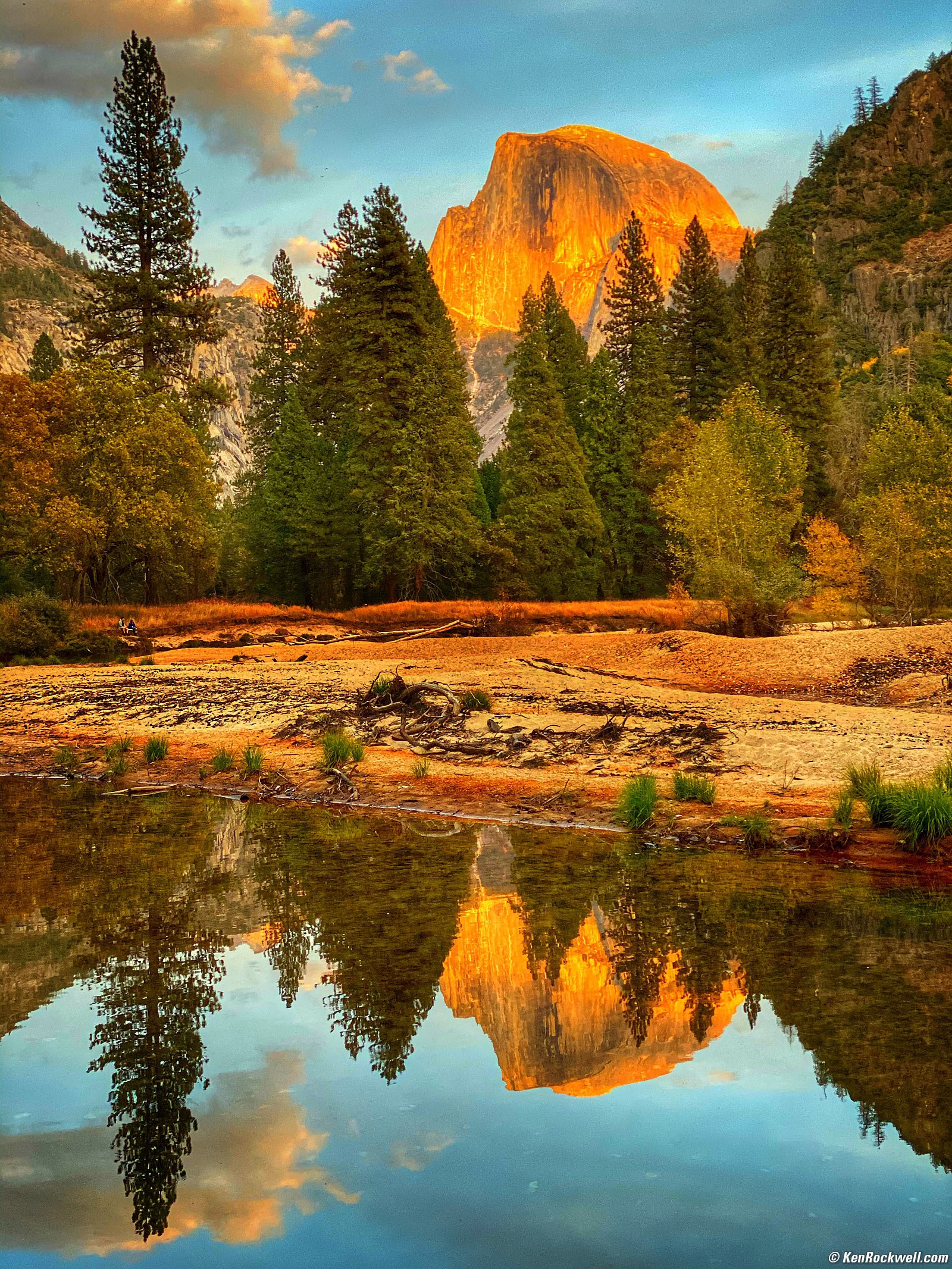 Half Dome and the Merced River, Yosemite Valley, Yosemite National Park, California