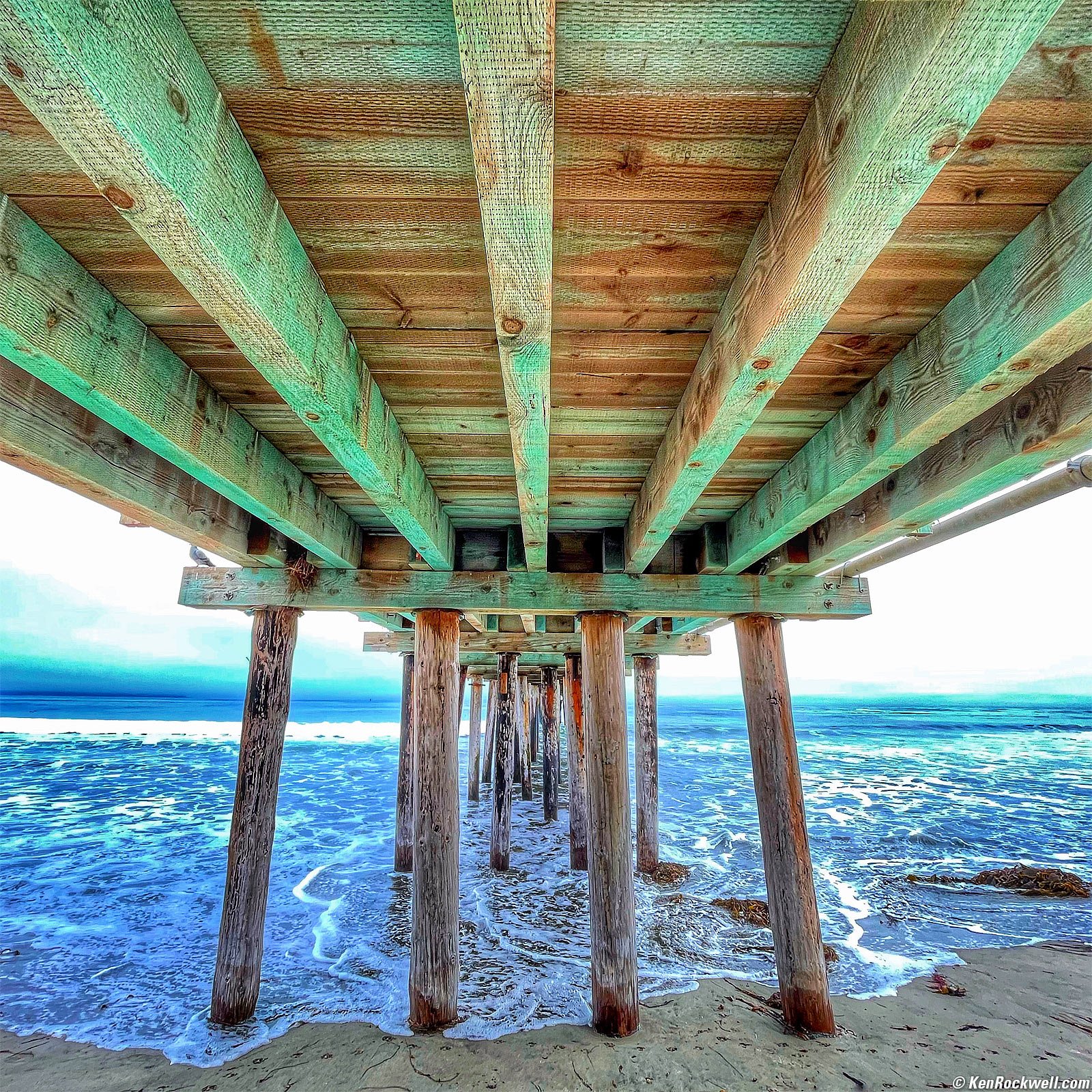 Under the Cayucos Pier, Cayucos California