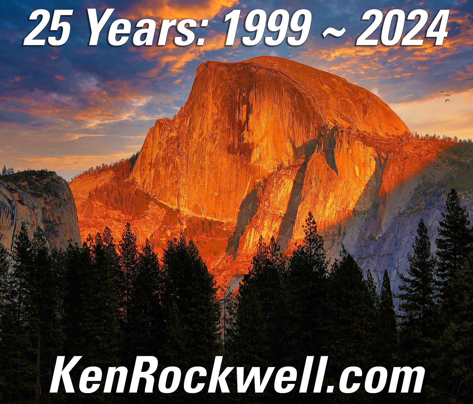 Half Dome in Last Light, Cook's Meadow, Yosemite National Park, California