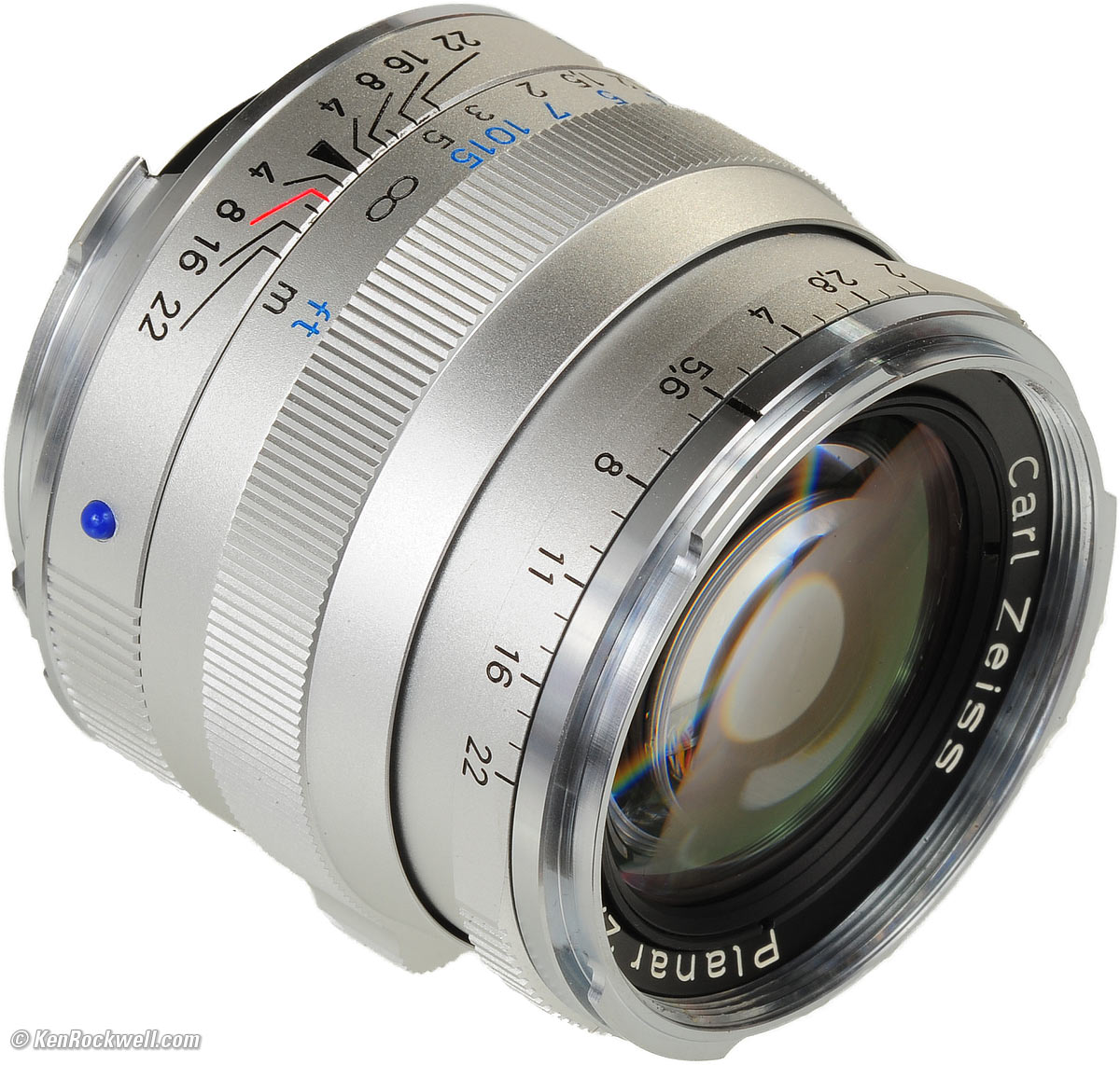 carl zeiss planar T 50mm f2 zm シルバー-